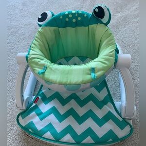 Fisher price frog sit me up baby chair GUC